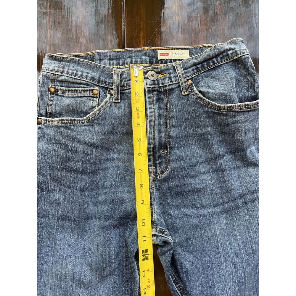 Wrangler Men's Blue Jeans Denim Straight Fit 30x30 Medium Wash Cowboy Ranchers - Picture 13 of 16